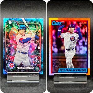 Pete Crow-Armstrong 35th Metallic Blue RC Chicago Cubs Star